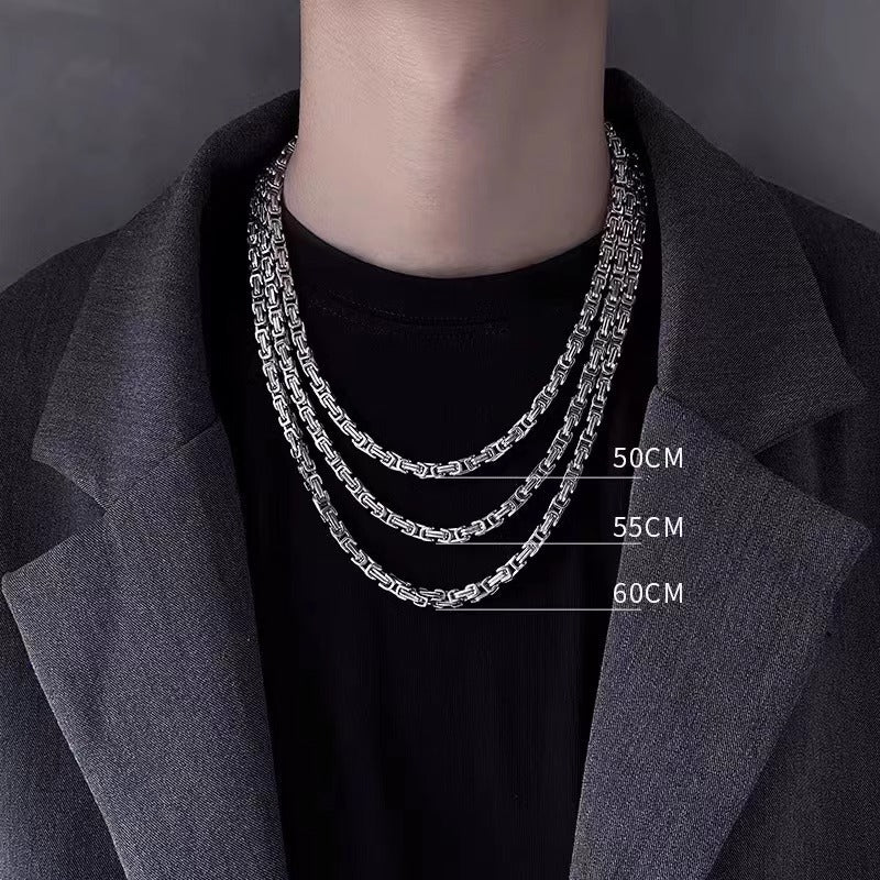Wholesale Niche cold style heavy metal titanium steel necklace